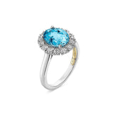 Aquamarine & Diamond Ring - Dracakis Jewellers